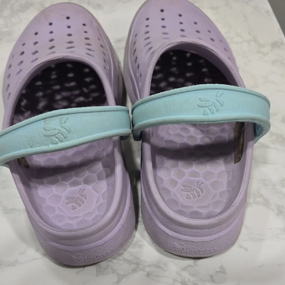 Joybees Kids Clogs-Lavender and Aqua Size 1
